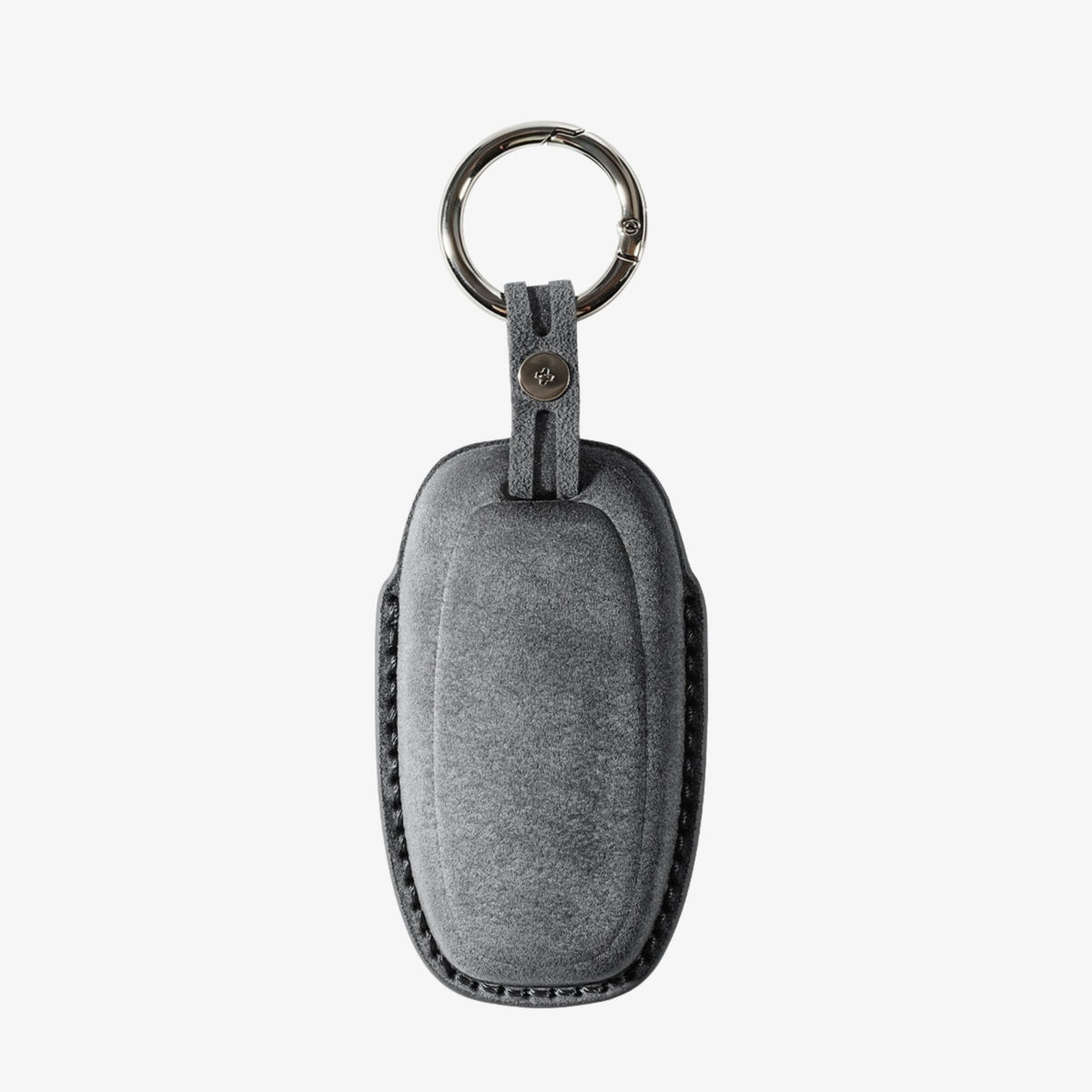 Alcantara Car Key Fob Cover for Audi Model C with Buckle - Space Grey - Alcanside