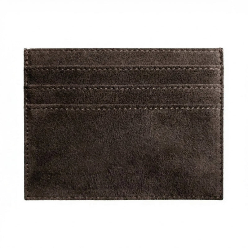 Alcantara Card Wallet - Chocolate Brown - Alcanside