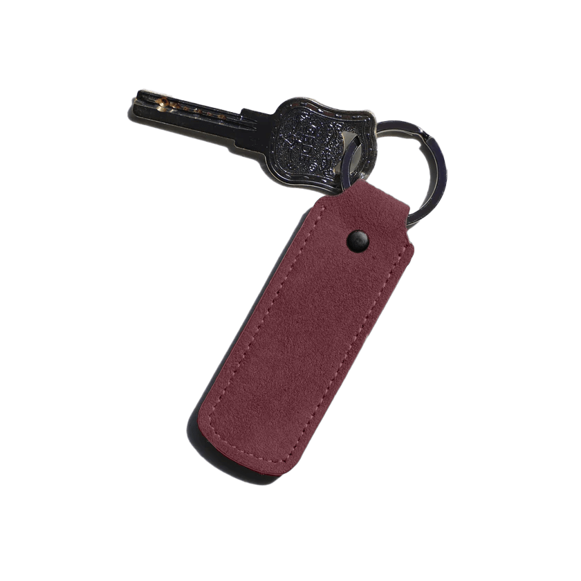 Alcantara Keychain - Wine Red - Alcanside