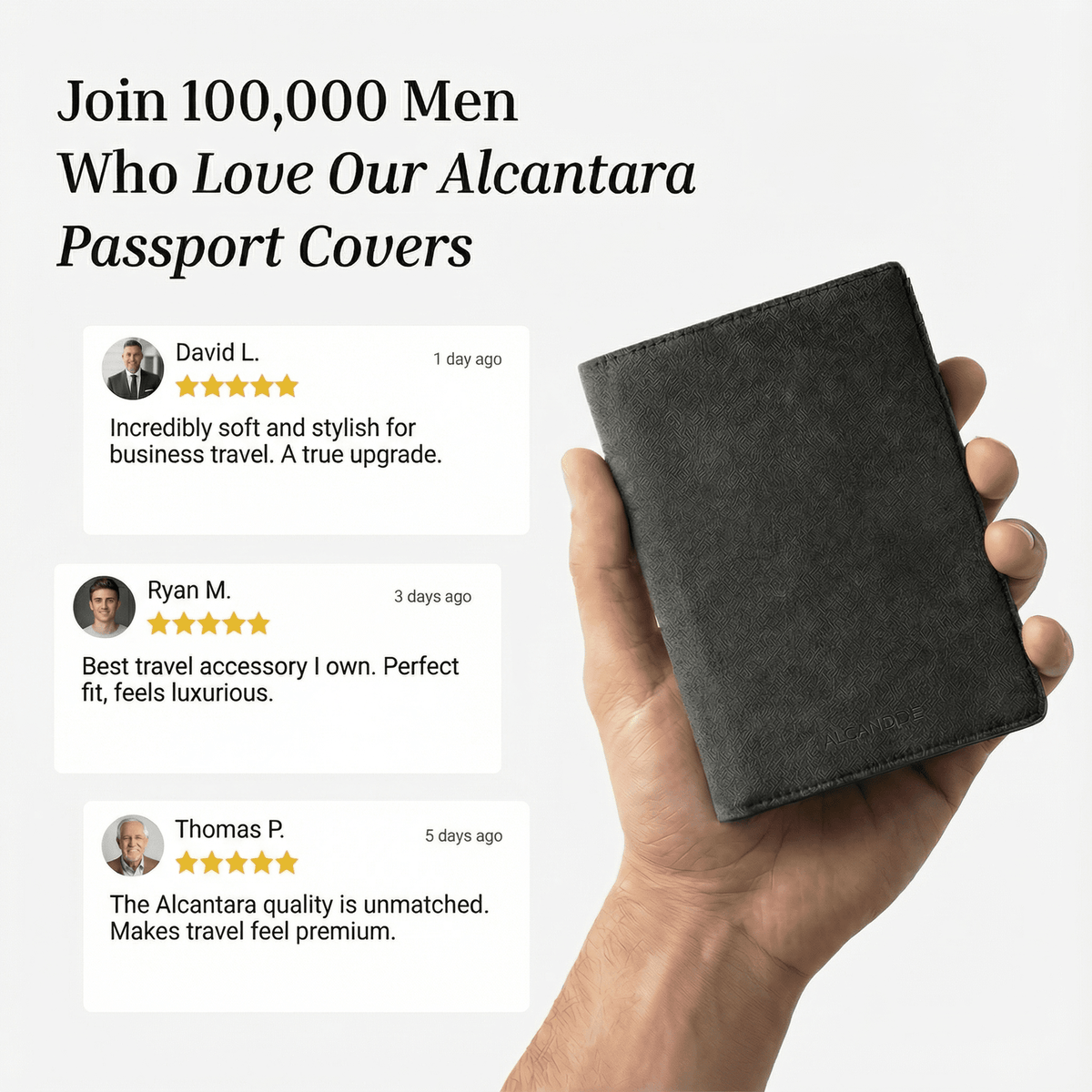 Alcantara Passport Cover - Space Grey - Alcanside