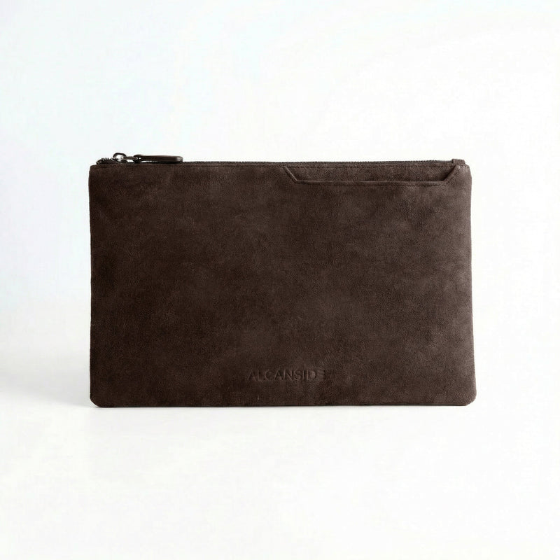 Alcantara Pouch - Chocolate brown - Alcanside