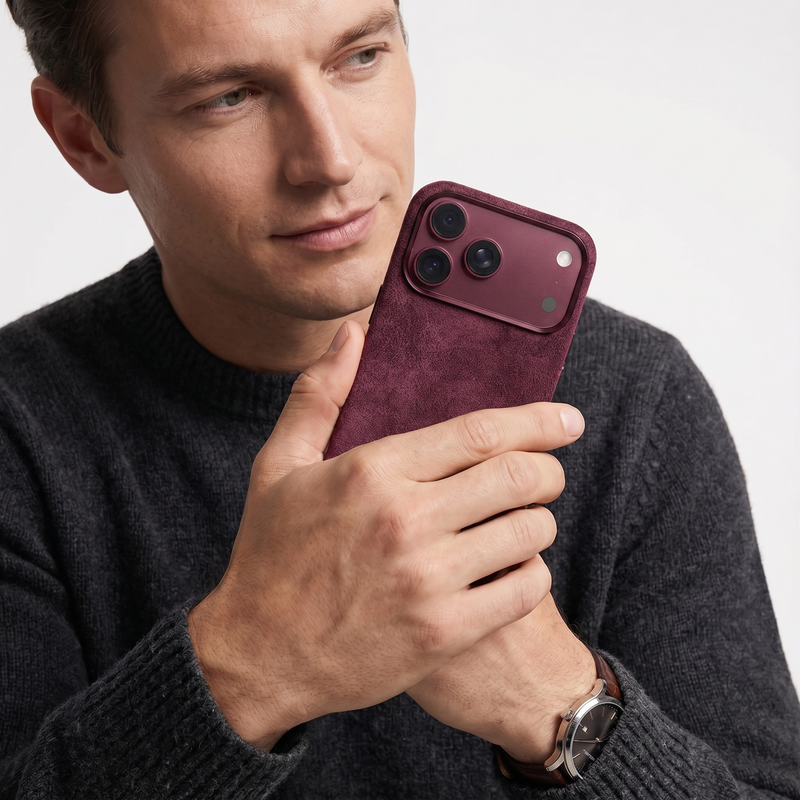 iPhone 18 Pro Max - Alcantara Case - Wine Red