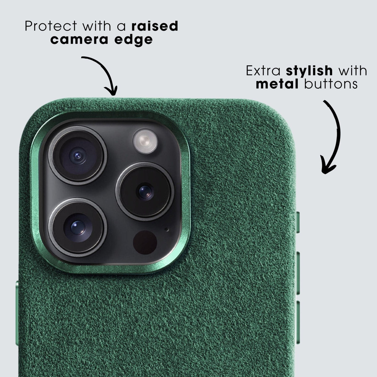 iPhone 14 - Alcantara Case - Midnight Green - Alcanside