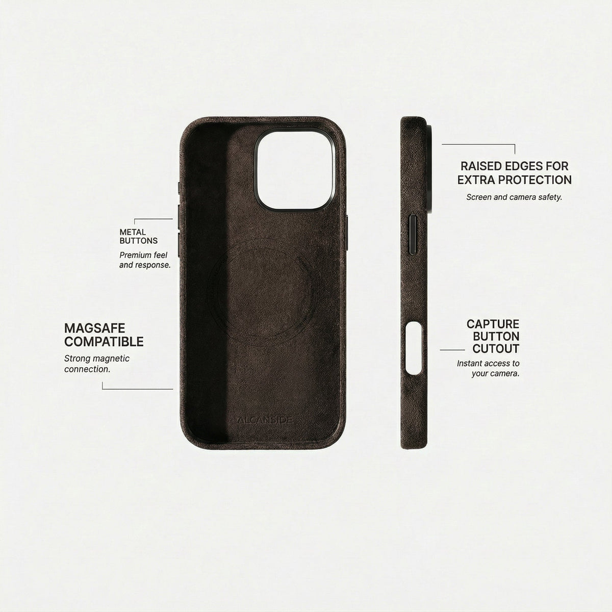 iPhone 16 Pro Max - Alcantara Case - Chocolate Brown - Alcanside