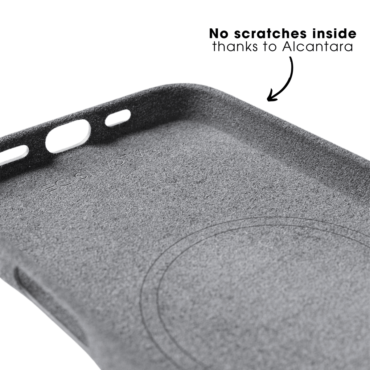 iPhone 16e - Alcantara Case - Nardo Gray - Alcanside #iPhone model:_iPhone 17e