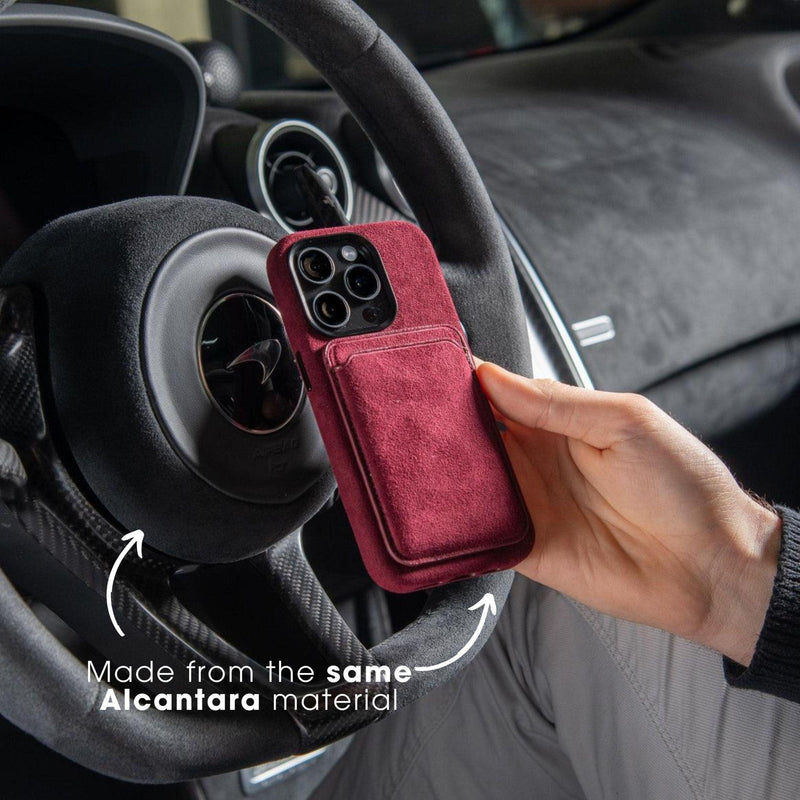 iPhone 16e - Alcantara Case - Wine Red
