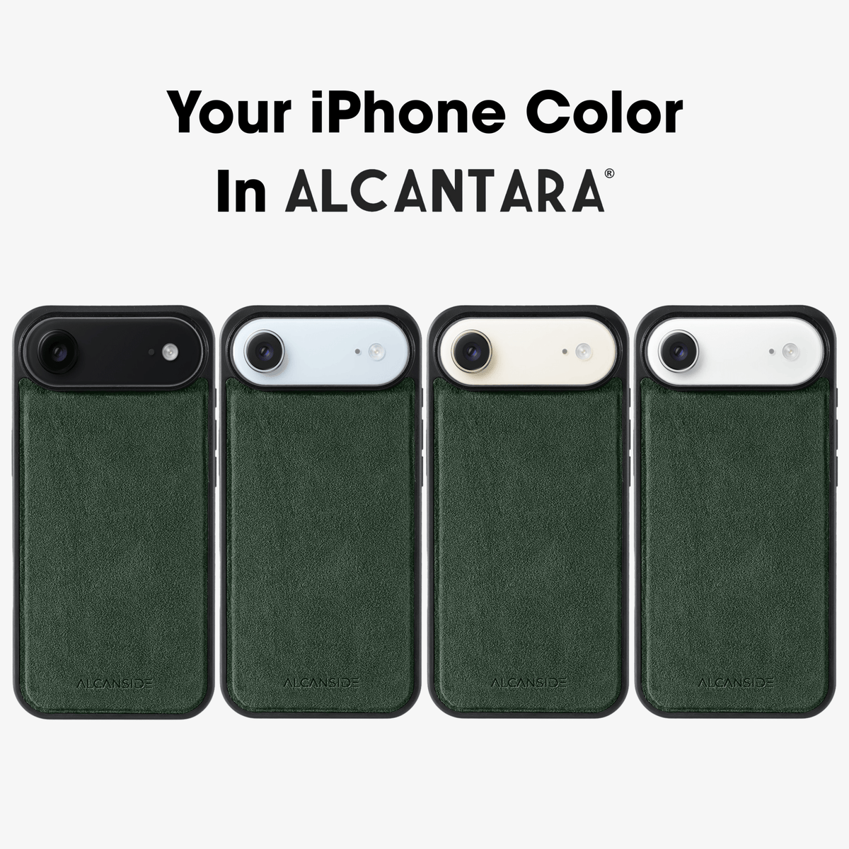 iPhone 17 Air - Alcantara Back Cover - Midnight Green - Alcanside