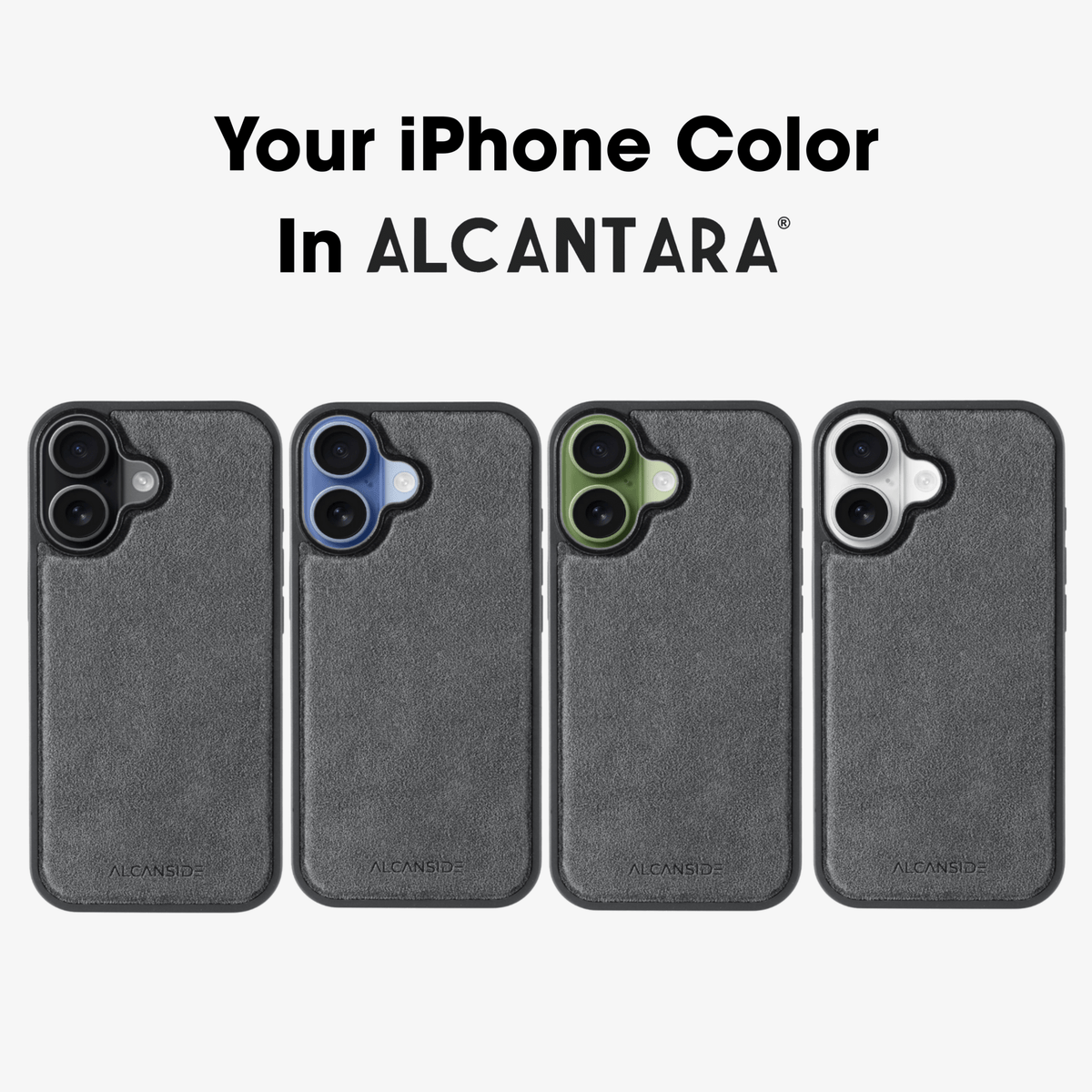 iPhone 17 - Alcantara Back Cover - Nardo Gray - Alcanside