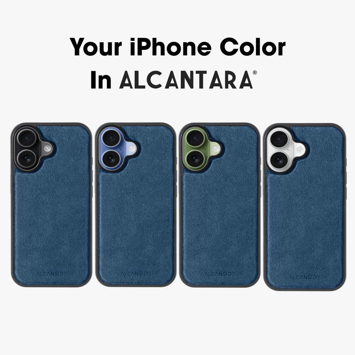 iPhone 17 - Alcantara Back Cover - Ocean Blue - Alcanside