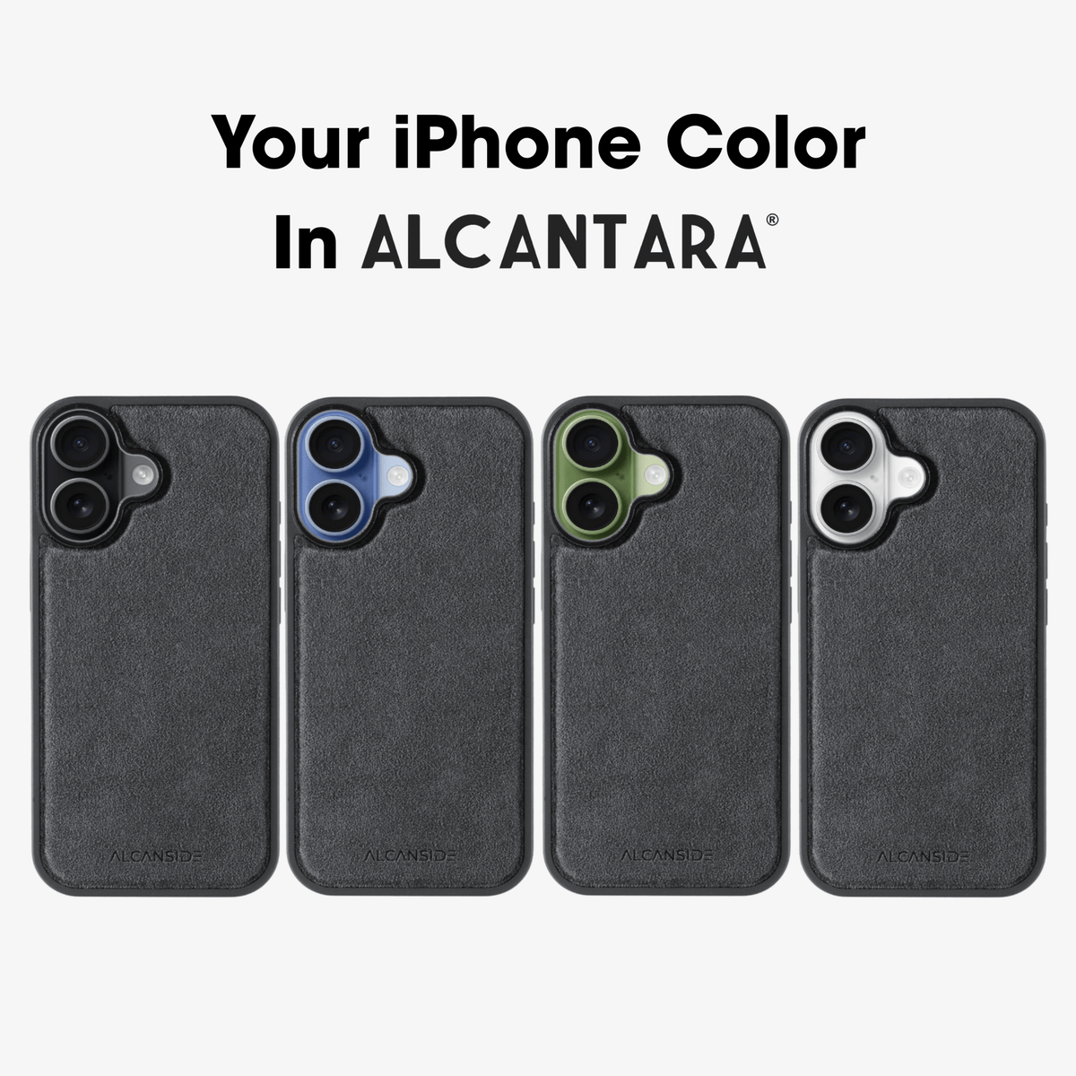 iPhone 17 - Alcantara Back Cover - Space Grey - Alcanside