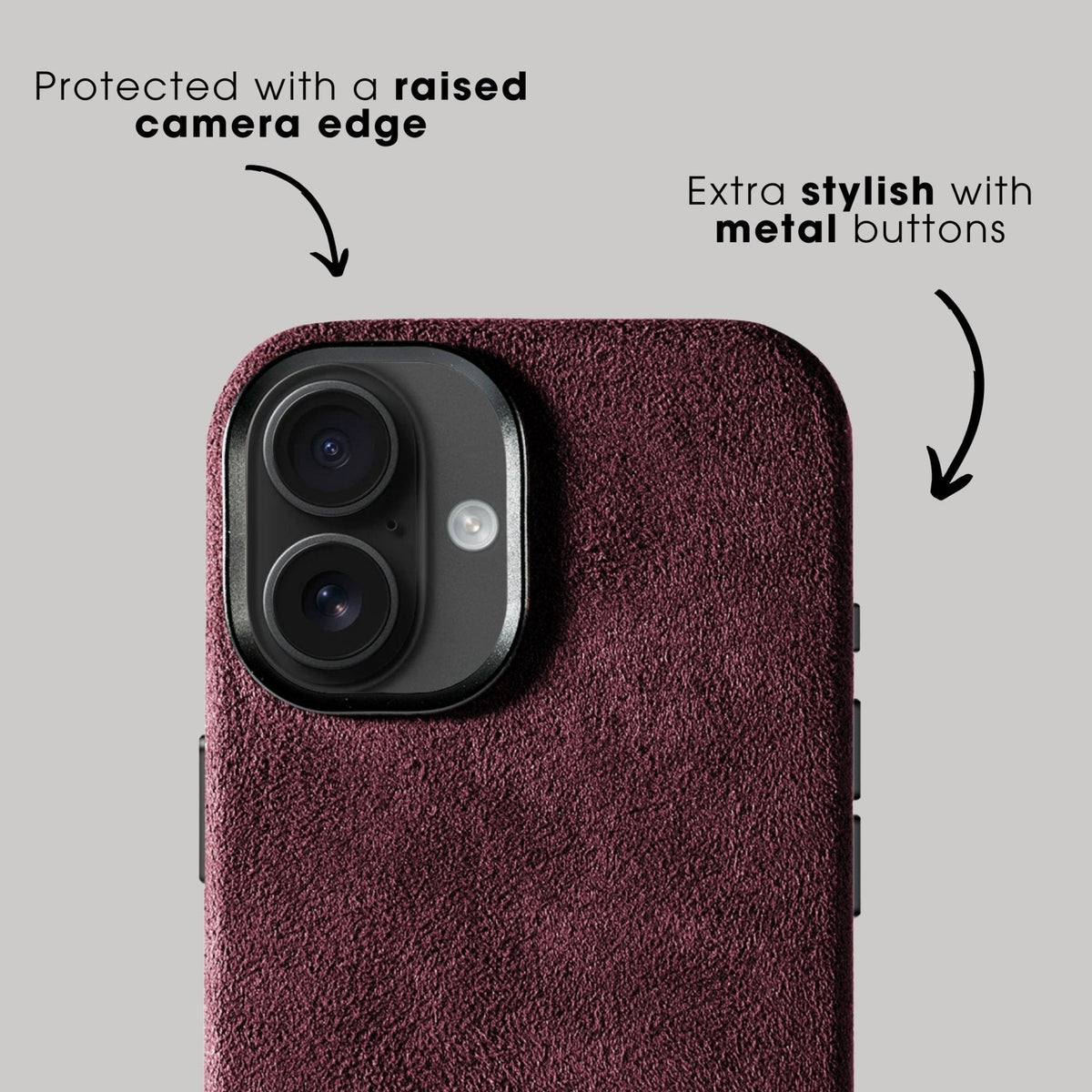 iPhone 17 - Alcantara Case - Wine Red - Alcanside