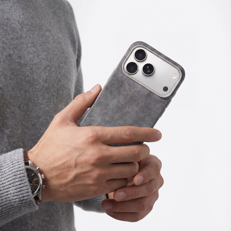 iPhone Alcantara Case - Nardo Gray