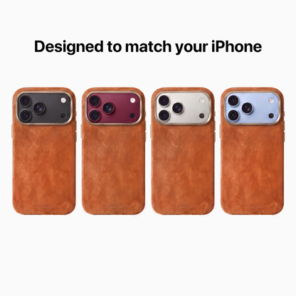 Orange Alcantara cases designed to match every iPhone 18 colour #iPhone model:_iPhone 18 Pro|iPhone 18 Pro Max