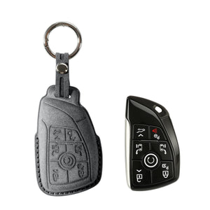 Alcantara Car Key Fob Cover for Buick Model H - Space Grey 1