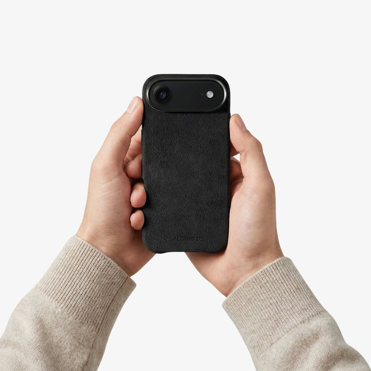 iPhone 17 Air Alcantara Case Deep Black #iPhone model:_iPhone 17 Air