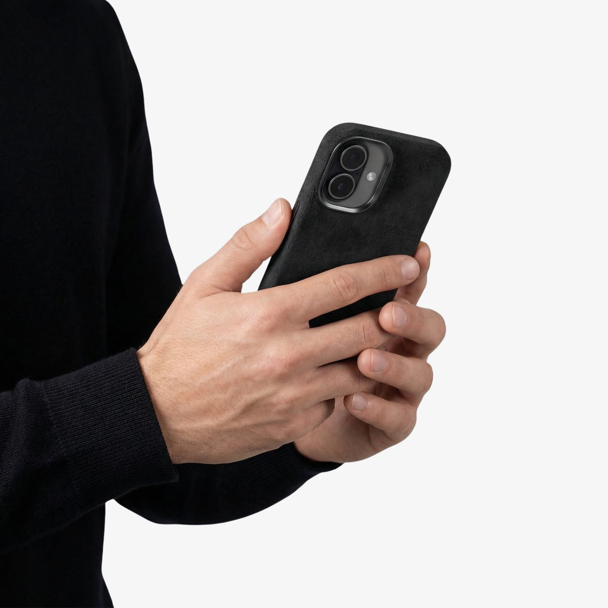 iPhone 17 Alcantara Case Deep Black #iPhone model:_iPhone 17