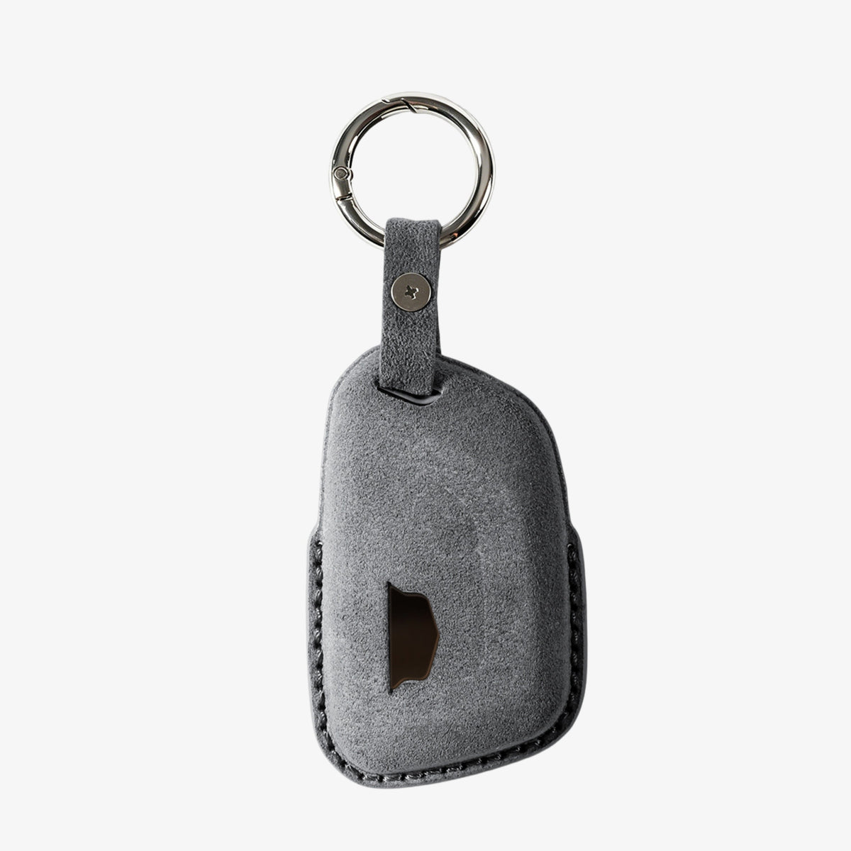 Alcantara Car Key Fob Cover for Cadillac Model C with Buckle - Space Grey 4