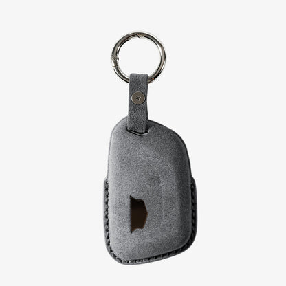 Alcantara Car Key Fob Cover for Cadillac Model C with Buckle - Space Grey 4