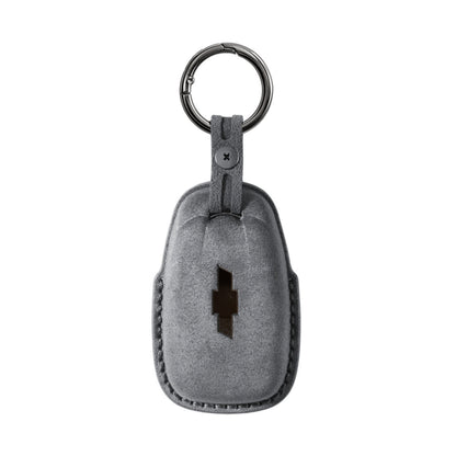 Alcantara Car Key Fob Cover for Chevrolet Model B - Space Grey 4