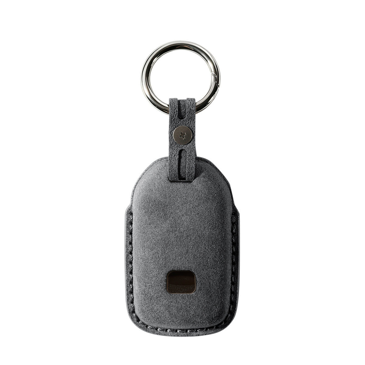 Alcantara Car Key Fob Cover for Honda Model A with Buckle - Space Grey 4
