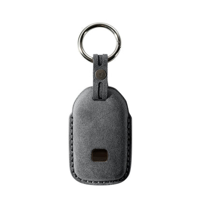 Alcantara Car Key Fob Cover for Honda Model A with Buckle - Space Grey 4
