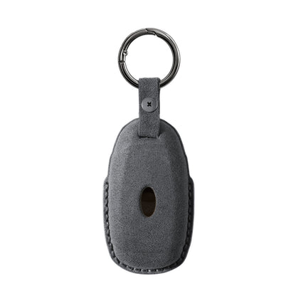 Alcantara Car Key Fob Cover for Hyundai Model A - Space Grey 4
