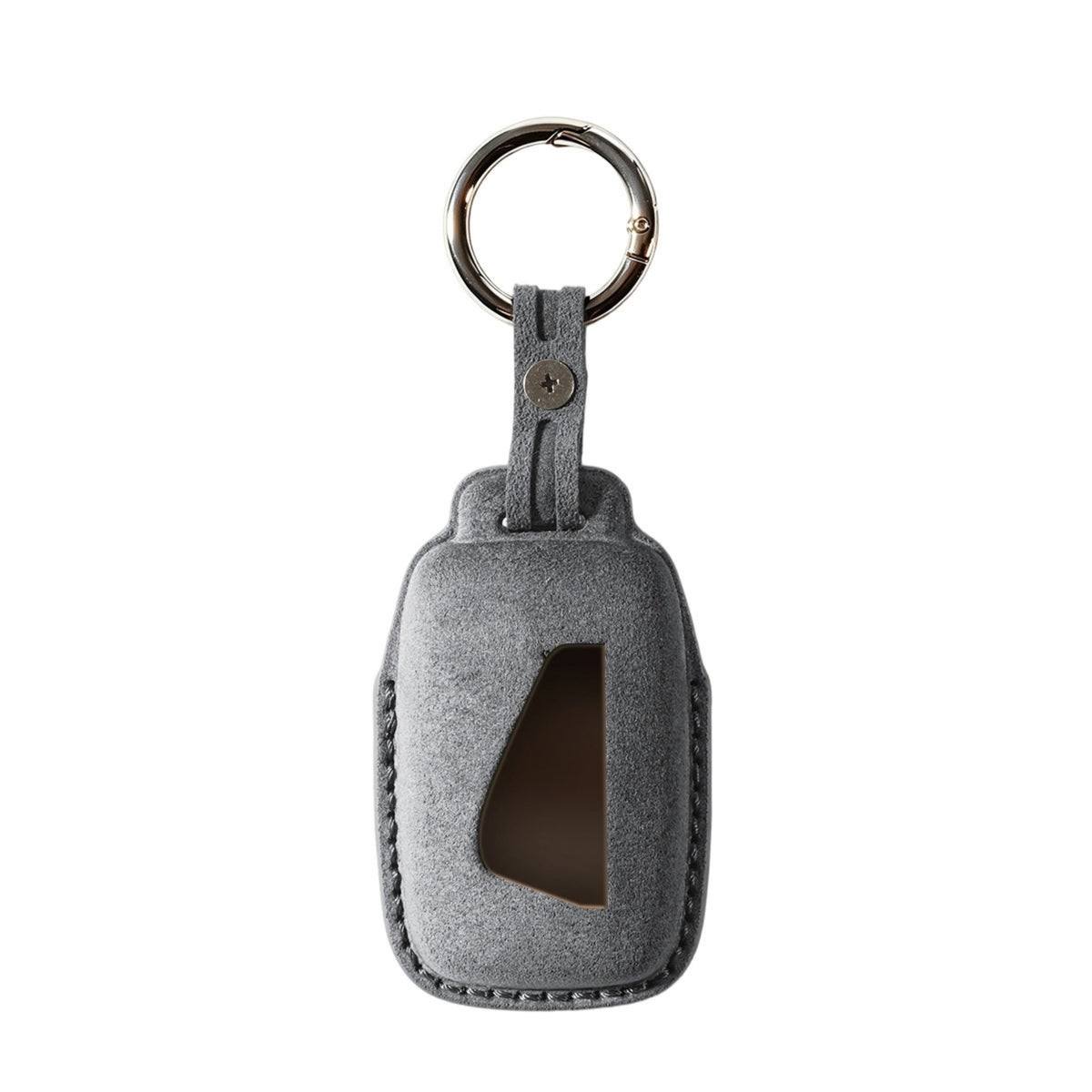 Alcantara Car Key Fob Cover for Jaguar Model A - Space Grey 4