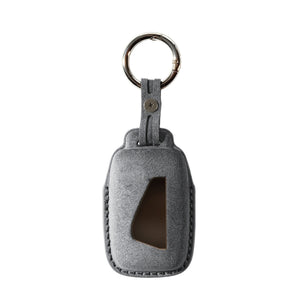 Alcantara Car Key Fob Cover for Jaguar Model A - Space Grey 4