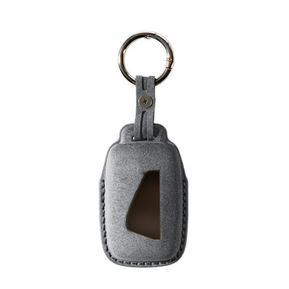 Alcantara Car Key Fob Cover for Jaguar Model A - Space Grey 4