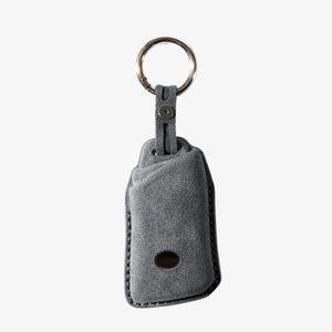 Alcantara Car Key Fob Cover for Lexus Model A with Buckle - Space Grey 4