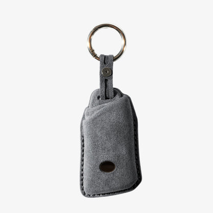 Alcantara Car Key Fob Cover for Lexus Model A with Buckle - Space Grey 4