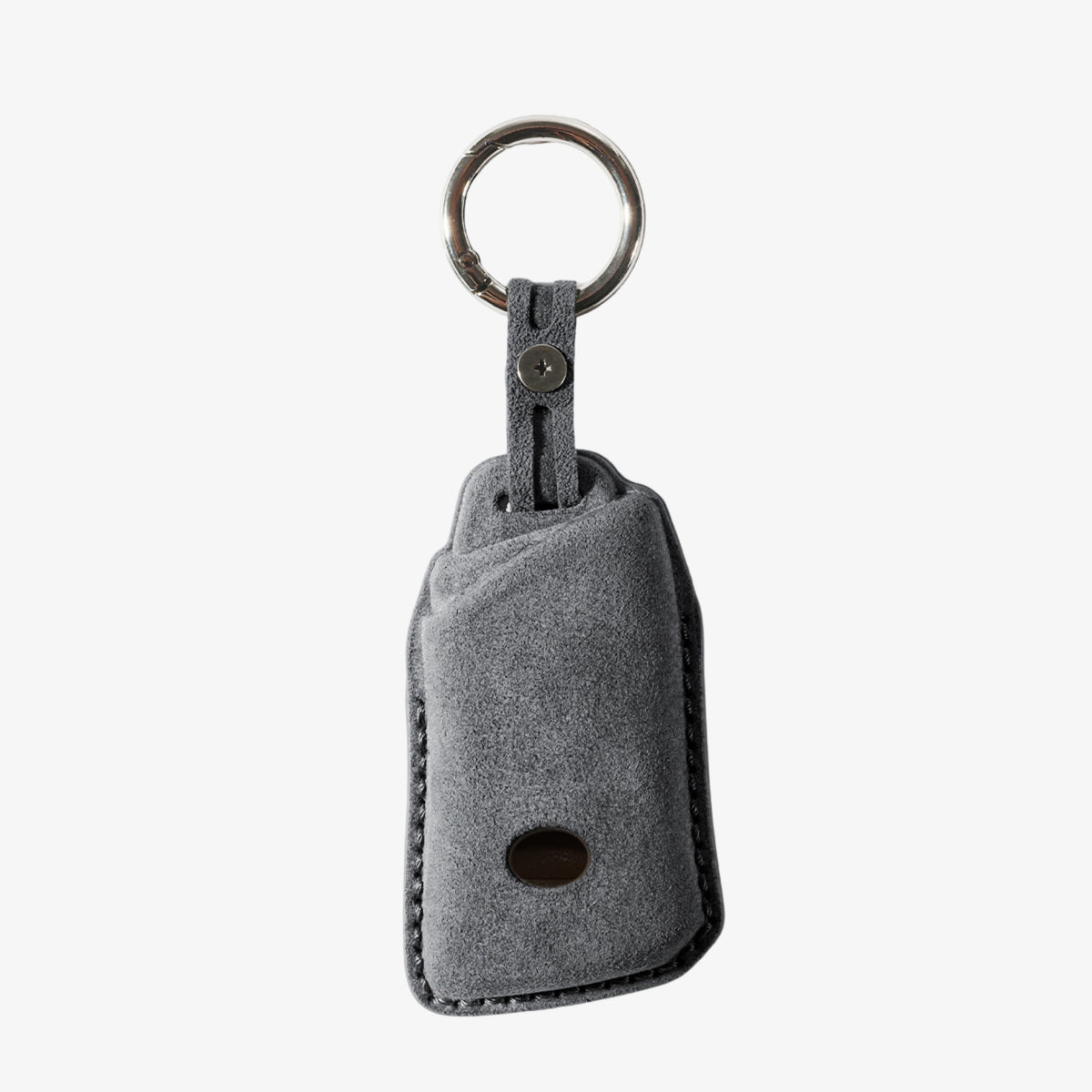 Alcantara Car Key Fob Cover for Lexus Model C with Buckle - Space Grey 4