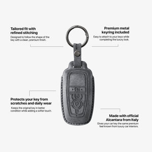 Alcantara Car Key Fob Cover for Lincoln Model A - Space Grey 5