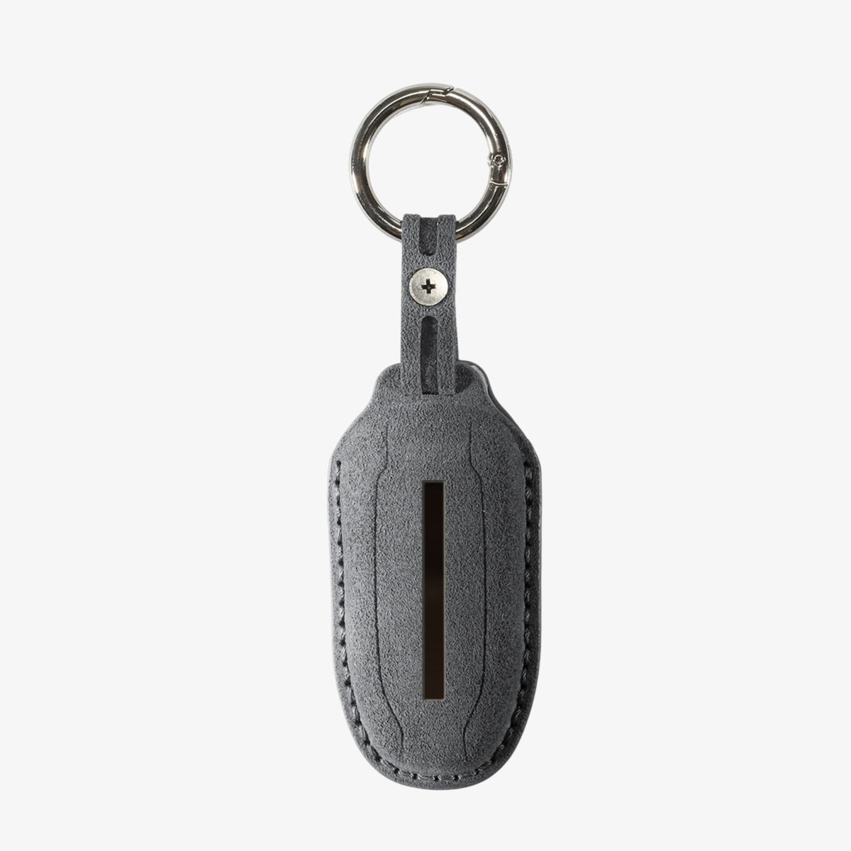 Alcantara Car Key Fob Cover for Tesla Model A (S/3/Y) - Space Grey 5