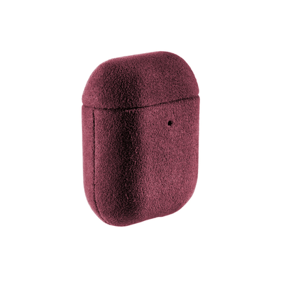 AirPods 1/2 Gen Alcantara Case - Wine Red - Alcanside