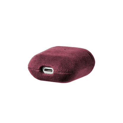 AirPods 1/2 Gen Alcantara Case - Wine Red - Alcanside