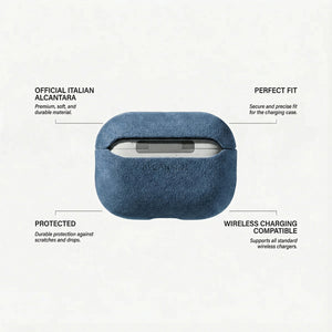 AirPods Pro (2nd Generation) Alcantara Case - Ocean Blue - Alcanside