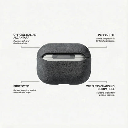 AirPods Pro (2nd Generation) Alcantara Case - Space Grey - Alcanside
