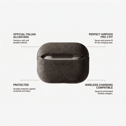 AirPods Pro (3rd Generation) Alcantara Case - Chocolate Brown - Alcanside