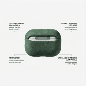 AirPods Pro (3rd Generation) Alcantara Case - Midnight Green - Alcanside