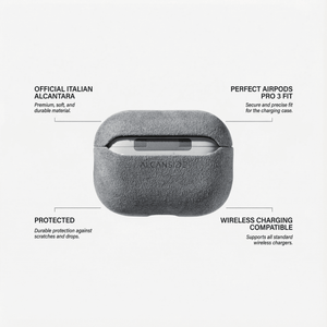 AirPods Pro (3rd Generation) Alcantara Case - Nardo Gray - Alcanside