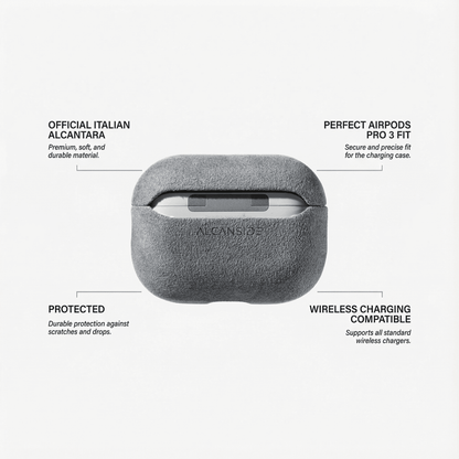AirPods Pro (3rd Generation) Alcantara Case - Nardo Gray - Alcanside