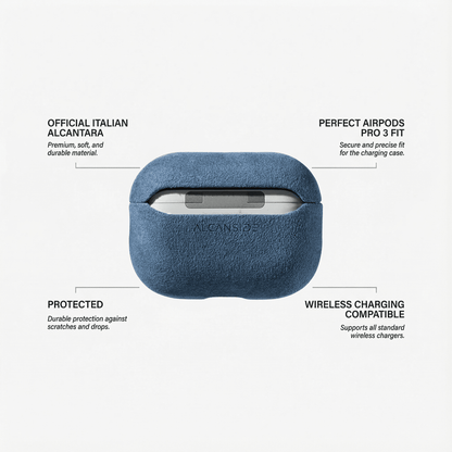 AirPods Pro (3rd Generation) Alcantara Case - Ocean Blue - Alcanside