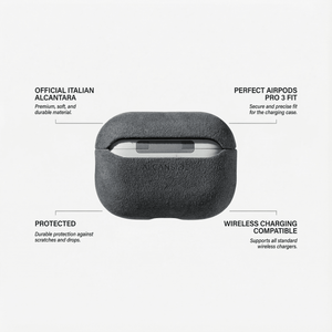 AirPods Pro (3rd Generation) Alcantara Case - Space Grey - Alcanside