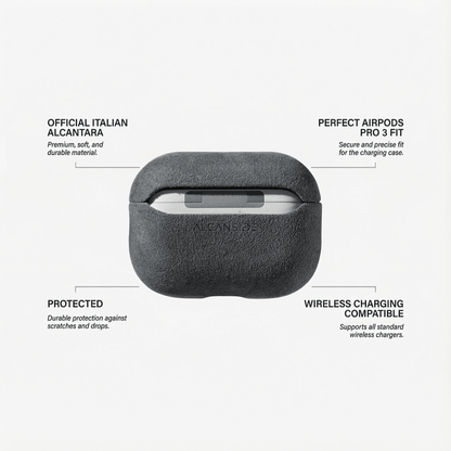 AirPods Pro (3rd Generation) Alcantara Case - Space Grey - Alcanside