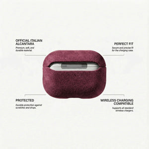 AirPods Pro Alcantara Case - Wine Red - Alcanside