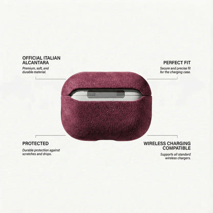AirPods Pro Alcantara Case - Wine Red - Alcanside