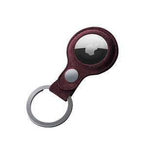 Alcantara AirTag Key Ring - Wine Red - Alcanside