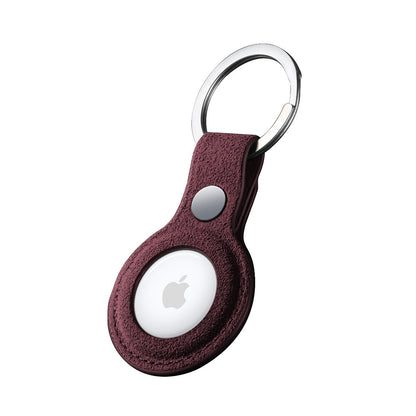 Alcantara AirTag Key Ring - Wine Red - Alcanside