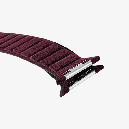 Alcantara Apple Watch Band - Wine Red - 42/44/45/46mm & Ultra (49mm) - Alcanside
